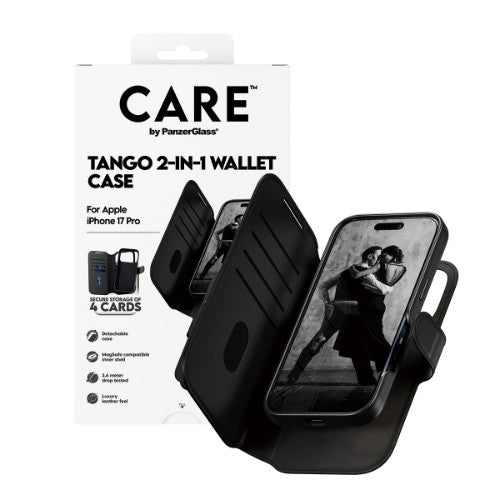 PanzerGlass CARE by ® Feature Case Tango Two-in-One Wallet w. MagSafe iPhone 17 Pro