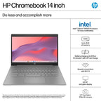 HP Chromebook 14a-ne1000na Intel® Celeron® N4500 35.6 cm (14") HD 4 GB LPDDR4x-SDRAM 64 GB eMMC Wi-Fi 6 (802.11ax) ChromeOS Grey