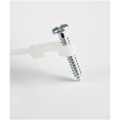 StarTech.com 4"(10cm) Cable Ties with Mounting Hole - 1/16"(2mm) wide, 7/8"(24mm) Bundle Dia. 18lb(8kg) Tensile Strength, Nylon 66 Self Locking Ties w/Screw Hole, UL Listed, 100 Pack - TAA