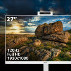 Acer Aspire C27-A All-in-One Desktop - Intel Core i7-1355U, 8GB, 1TB SSD, Integrated Graphics, 27" Full HD, Windows 11, White