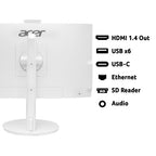 Acer Aspire C27-A All-in-One Desktop - Intel Core i7-1355U, 8GB, 1TB SSD, Integrated Graphics, 27" Full HD, Windows 11, White