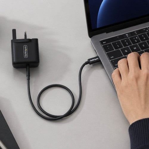 StarTech.com 65W USB-C Laptop Charger, GaN Charger with Power Adapter Brick for Dell, XPS, HP ProBook, MacBook Pro, Microsoft Surface Pro, Black