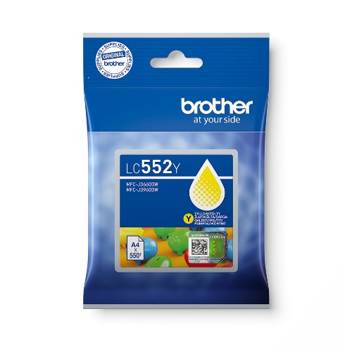 Brother LC-552Y Ink cartridge yellow, 550 pages for Brother MFC-J 3660