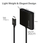 ALOGIC USB-C to Dual DisplayPort 2.0 Adapter-4K-30Hz