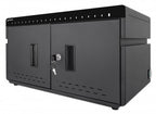 Manhattan iPad to 11" 20-bay Charging Cabinet Desktop via USB-C, Also other tablets and smartphones (with device to USB-C cable), Bays 264x22x235mm, Device charging cables not included (suggest USB-C cable code 356213), Cart, Lockable, EU/UK power cords