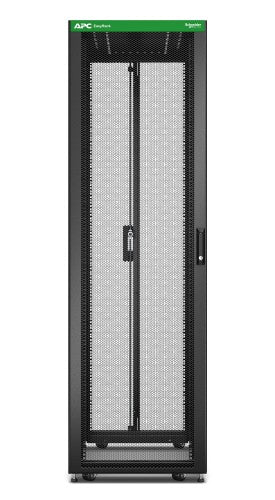 APC Easy Rack, 42U, Black, With Roof, Castors, Feet, 4 Brackets, and Side Panels, No Bottom, 1991H x 600W x 800D mm