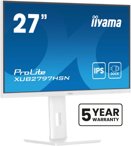 iiyama ProLite 27" IPS technology panel with USB-C dock and RJ45 (LAN)