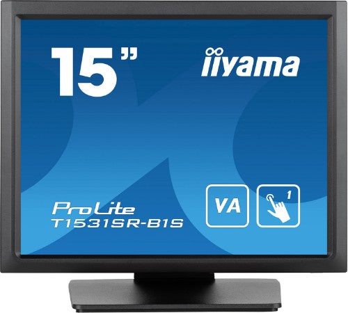 iiyama T1531SR-B1S computer monitor 38.1 cm (15") 1024 x 768 pixels XGA LCD Touchscreen Black