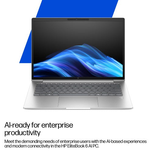 HP EliteBook 6 G1a AI AMD Ryzen AI 7 250 Laptop 35.6 cm (14") WUXGA 32 GB DDR5-SDRAM 512 GB SSD Wi-Fi 7 (802.11be) Windows 11 Pro AI PC Silver