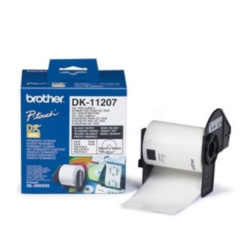 Brother DK-11207 DirectLabel Etikettes CD/DVD 58mm 100 for Brother P-Touch QL/700/800/QL 12-102mm/QL 12-103.6mm