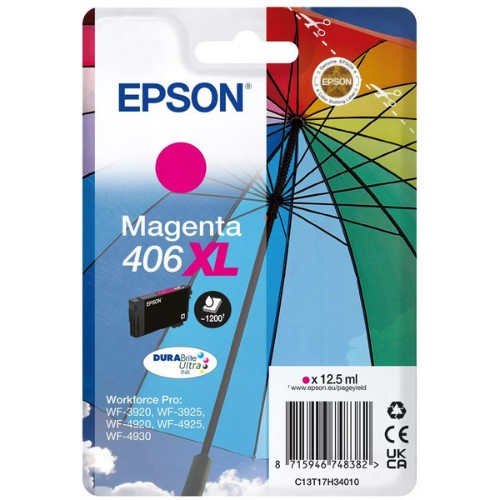 Epson C13T17H34010/406XL Ink cartridge magenta high-capacity 12.5ml for Epson  WF-3920
