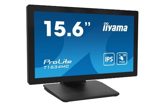 iiyama ProLite 15.6" Full HD PCAP 10 point touch monitor with edge-to-edge glass, IPS Panel Technology and touch through glass function