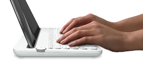Logitech K480 QWERTZ Swiss Bluetooth Grey, White