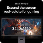 LG UltraGear™ G6 34G600A-B - 34-inch 160Hz WQHD Curved Gaming Monitor | 34-inch WQHD display / AMD FreeSync™ Premium