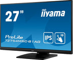 iiyama ProLite 27” PCAP 10pt touch screen featuring IPS panel technology and Anti Glare coating