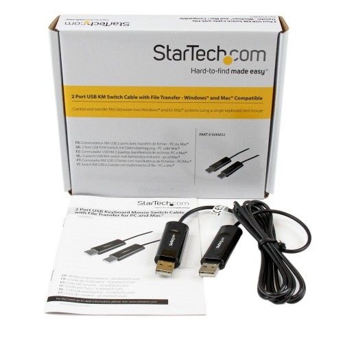 StarTech.com KM Switch Cable with File Transfer for Mac and PC - USB 2.0 - TAA