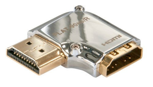 Lindy CROMO HDMI Male to HDMI Female 90 Degree Right Angle Adapter - Right
