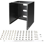StarTech.com 12U Wall Mount Network Rack - 14 Inch Deep (Low Profile) - 19" Patch Panel Bracket for Shallow Server and IT Equipment, Network Switches - 125lbs/57kg Weight Capacity, Black - TAA
