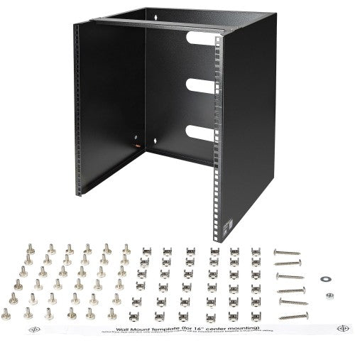 StarTech.com 12U Wall Mount Network Rack - 14 Inch Deep (Low Profile) - 19" Patch Panel Bracket for Shallow Server and IT Equipment, Network Switches - 125lbs/57kg Weight Capacity, Black - TAA