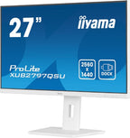 iiyama ProLite 27” QHD IPS technology panel with USB hub and 100Hz refresh rate and 150mm height adjustable stand