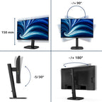 Philips 3000 series 24B2N3200J/00 computer monitor 60.5 cm (23.8") 1920 x 1080 pixels Full HD LCD Black