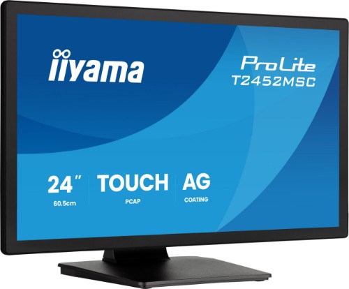 iiyama ProLite T2452MSC-B2AG computer monitor 61 cm (24") 1920 x 1080 pixels Full HD LED Touchscreen Black