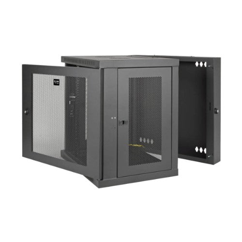 Tripp Lite SRW12US SmartRack 12U Low-Profile Switch-Depth Wall-Mount Small Rack Enclosure, Hinged Back