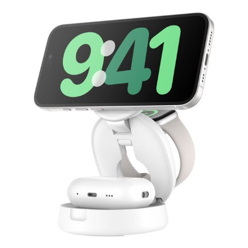 Belkin WIZ034MYWH mobile device charger Watch, Smartphone, Headset White USB Wireless charging Fast charging Indoor