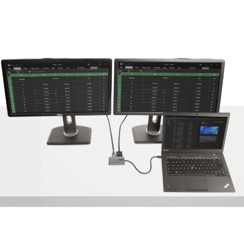 StarTech.com USB C Video Adapter, USB C to HDMI DVI VGA Adapter, Up to 4K 60Hz, Aluminum, Multiport Video Display Adapter, Thunderbolt 3 / 4 Compatible, USB Type C Travel Adapter