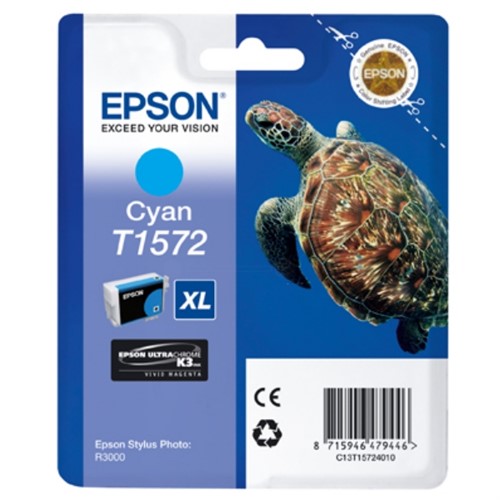 Epson C13T15724010/T1572 Ink cartridge cyan 25.9ml for Epson Stylus Photo R 3000