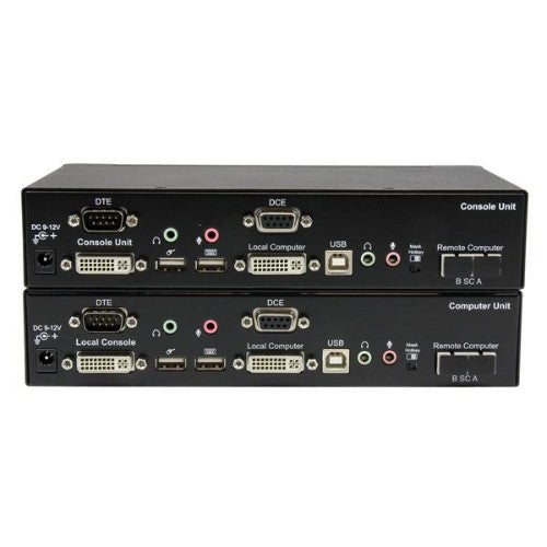 StarTech.com USB DVI KVM Console Extender w/ Serial & Audio Over MM Fiber - 2km