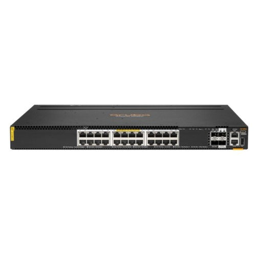 HPE Aruba Networking CX 6300M 24p Smart Rate 1G/2.5G/5G/10G Class6 PoE 2p 50G 2p 25G Switch