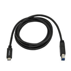 StarTech.com 6.6ft (2m) USB-B to USB-C Cable, USB 5Gbps, Data Cord, USB 3.0, USB-C Data Transfer Cable