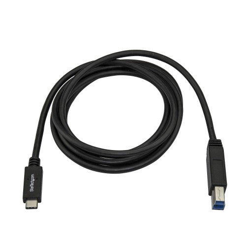 StarTech.com 6.6ft (2m) USB-B to USB-C Cable, USB 5Gbps, Data Cord, USB 3.0, USB-C Data Transfer Cable