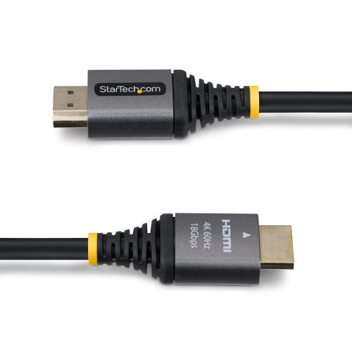StarTech.com 5ft (1.5m) Premium Certified High Speed HDMI Cable, 4K 60Hz/1440p 144Hz, HDMI 2.0 Cable with HDR10/ARC, 18Gbps, 4K HDMI Cord for Monitor/TV/Display, High-Flex TPE Jacket