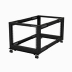 StarTech.com 8U 4-Post Server Rack, 19in Open Frame Rack with 40in (101cm) Mounting Depth and 1200lb (544kg) Weight Capacity, Mobile or Floor Mount IT Rack