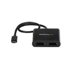 StarTech.com USB-C to Dual DisplayPort 1.2 Adapter, USB Type-C Multi-Monitor MST Hub, Dual 4K 30Hz/1080p 60Hz DP Laptop Display Extender / Splitter, Extra-Long Built-In Cable - Windows Only