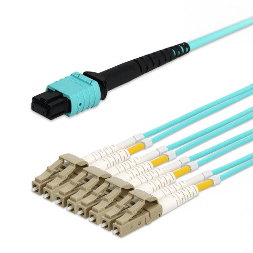 AddOn Networks CB-M12-4LC-MMF3M-AO InfiniBand/fibre optic cable 3 m MPO 8x LC OFNG Aqua colour, Beige