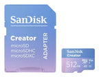 SanDisk Creator 512 GB MicroSDXC UHS-I Class 10