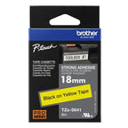 Brother TZE-S641 DirectLabel black on yellow extra strong Laminat 18mm x 8m for Brother P-Touch TZ 3.5-18mm/36mm/6-18mm/6-24mm/6-36mm