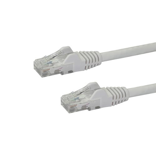StarTech.com 50ft CAT6 Cable - White CAT6 Ethernet Cable - Gigabit Ethernet Wire - 250MHz 100W PoE RJ45 UTP CAT 6 Network/Patch Cord Snagless - Individually Tested