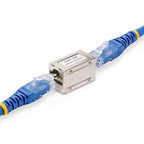 StarTech.com Shielded RJ45 Coupler, Inline Cat6a Coupler, Female to Female (F/F) T568B Pinout, Shielded Ethernet Cable Extension
