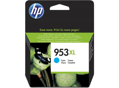 HP F6U16AE/953XL Ink cartridge cyan high-capacity, 1.45K pages 18ml for HP OfficeJet Pro 7700/8210/8710