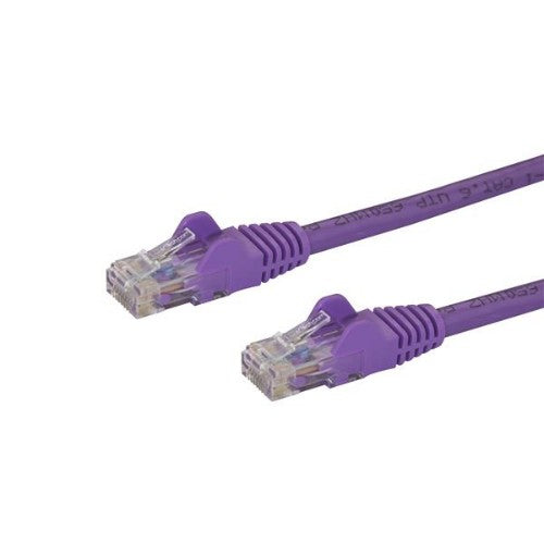 StarTech.com 10m CAT6 Ethernet Cable - Purple CAT 6 Gigabit Ethernet Wire -250MHz 100W PoE RJ45 UTP Network/Patch Cord Snagless w/Strain Relief Individually Tested