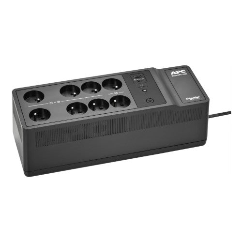 APC Back-UPS, 1050VA/600W Floor/Wall Mount, 230V, 8x French/Belgian outlets, USB Type A+C Port, User Replaceable Battery