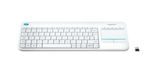 Logitech Wireless Touch K400 Plus keyboard Home RF Wireless Swiss White