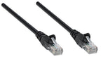 Intellinet Network Patch Cable, Cat5e, 1.5m, Black, CCA, U/UTP, PVC, RJ45, Gold Plated Contacts, Snagless, Booted, Lifetime Warranty