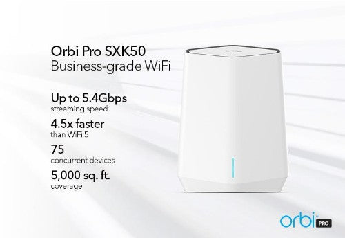 NETGEAR Orbi Pro WiFi 6 AX5400 Tri-band Mesh System
