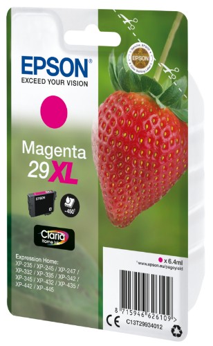 Epson C13T29934012/29XL Ink cartridge magenta high-capacity, 450 pages ISO/IEC 19752 6.4ml for Epson XP 235/335