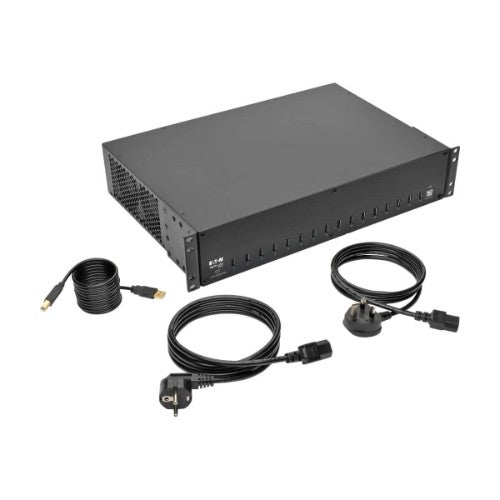 Tripp Lite U280-016-RMINT 16-Port USB Charging Station with Syncing, 230V, 5V 40A (200W) USB Charger Output, 2U Rack-Mount